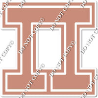 18" Greek Individual Flat Rose Gold - Alphabet Pieces
