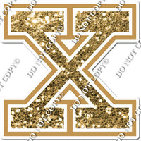 18" Greek Individual Gold Sparkle - Alphabet Pieces