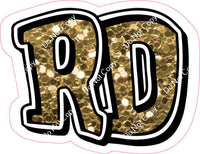 GR 12" Individuals - Gold Sparkle