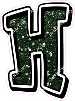 GR 12" Individuals - Hunter Green Sparkle