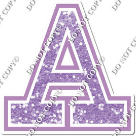 23.5" Greek Individual Lavender Sparkle - Alphabet Pieces