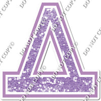 18" Greek Individual Lavender Sparkle - Alphabet Pieces