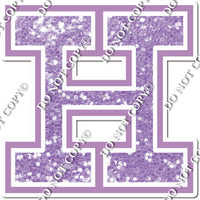 18" Greek Individual Lavender Sparkle - Alphabet Pieces