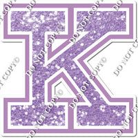23.5" Greek Individual Lavender Sparkle - Alphabet Pieces