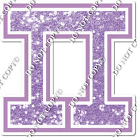 18" Greek Individual Lavender Sparkle - Alphabet Pieces