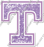 18" Greek Individual Lavender Sparkle - Alphabet Pieces