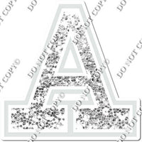 23.5" Greek Individual Light Silver Sparkle - Alphabet Pieces