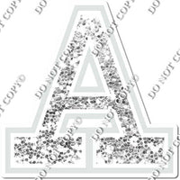18" Greek Individual Light Silver Sparkle - Alphabet Pieces