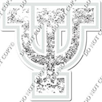 18" Greek Individual Light Silver Sparkle - Alphabet Pieces