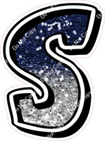 GR 12" Individuals - Navy Blue / Light Silver Ombre Sparkle