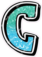 GR 12" Individuals - Mint / Baby Blue Ombre Sparkle