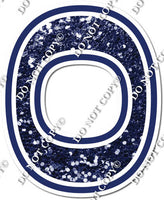 18" Greek Individual Navy Blue Sparkle - Alphabet Pieces