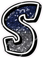 GR 12" Individuals - Navy Blue / Silver Ombre Sparkle