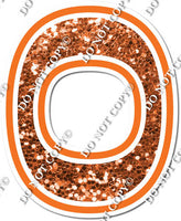 18" Greek Individual Orange Sparkle - Alphabet Pieces