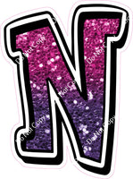 GR 18" Individuals - Hot Pink / Purple Ombre Sparkle