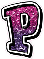 GR 18" Individuals - Hot Pink / Purple Ombre Sparkle