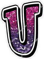 GR 18" Individuals - Hot Pink / Purple Ombre Sparkle