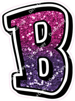 GR 18" Individuals - Hot Pink / Purple Ombre Sparkle