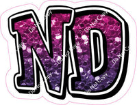 GR 18" Individuals - Hot Pink / Purple Ombre Sparkle