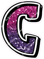 GR 18" Individuals - Hot Pink / Purple Ombre Sparkle