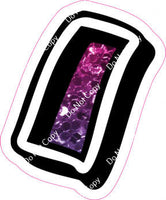 GR 18" Individuals - Hot Pink / Purple Ombre Sparkle