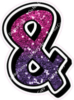 GR 18" Individuals - Hot Pink / Purple Ombre Sparkle