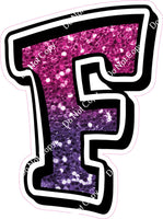 GR 18" Individuals - Hot Pink / Purple Ombre Sparkle