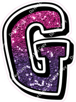 GR 18" Individuals - Hot Pink / Purple Ombre Sparkle