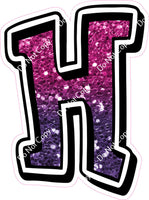 GR 18" Individuals - Hot Pink / Purple Ombre Sparkle