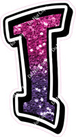 GR 18" Individuals - Hot Pink / Purple Ombre Sparkle