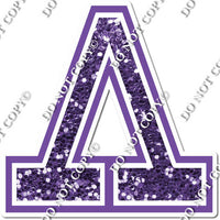 23.5" Greek Individual Purple Sparkle - Alphabet Pieces