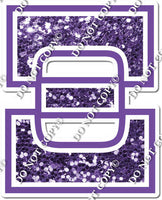 18" Greek Individual Purple Sparkle - Alphabet Pieces