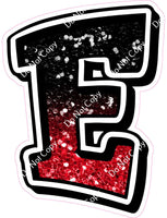 GR 18" Individuals - Black / Red Ombre Sparkle