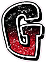 GR 12" Individuals - Black / Red Ombre Sparkle