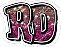 GR 12" Individuals - Rose Gold / Hot Pink Ombre Sparkle
