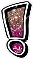 GR 18" Individuals - Rose Gold / Hot Pink Ombre Sparkle