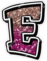GR 12" Individuals - Rose Gold / Hot Pink Ombre Sparkle