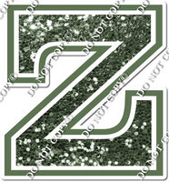 23.5" Greek Individual Sage Sparkle - Alphabet Pieces