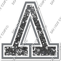 23.5" Greek Individual Silver Sparkle - Alphabet Pieces