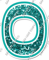 18" Greek Individual Teal Sparkle - Alphabet Pieces