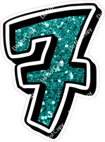 GR 18" Individuals - Teal Sparkle