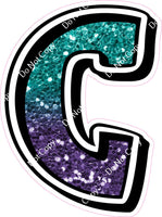 GR 12" Individuals - Teal / Purple Ombre Sparkle
