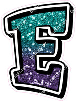 GR 18" Individuals - Teal / Purple Ombre Sparkle