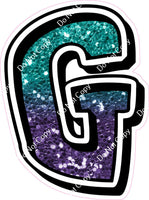 GR 12" Individuals - Teal / Purple Ombre Sparkle
