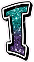 GR 23.5" Individuals - Teal / Purple Ombre Sparkle