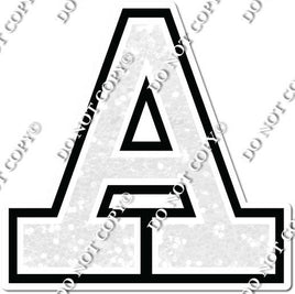 23.5" Greek Individual White Sparkle - Alphabet Pieces