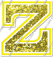 23.5" Greek Individual Yellow Sparkle - Alphabet Pieces