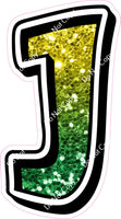 GR 18" Individuals - Yellow / Green Ombre Sparkle