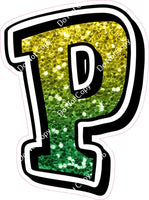 GR 18" Individuals - Yellow / Green Ombre Sparkle