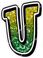 GR 18" Individuals - Yellow / Green Ombre Sparkle